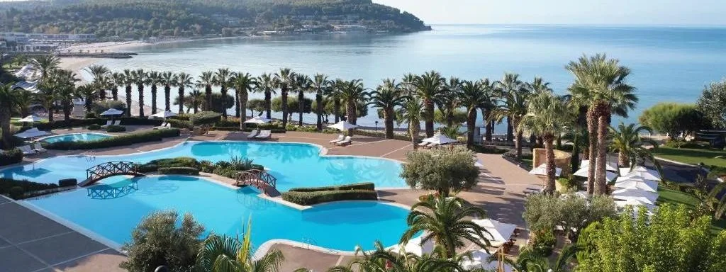 Sani Beach overview