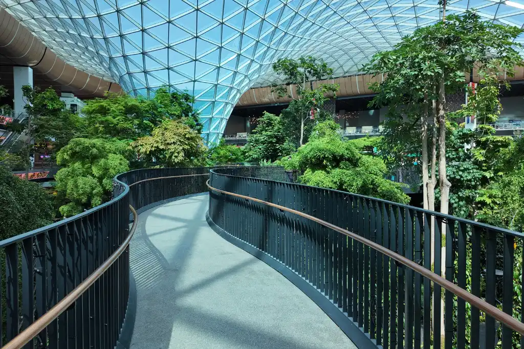 Walkway through Doha Airport The Orchard
