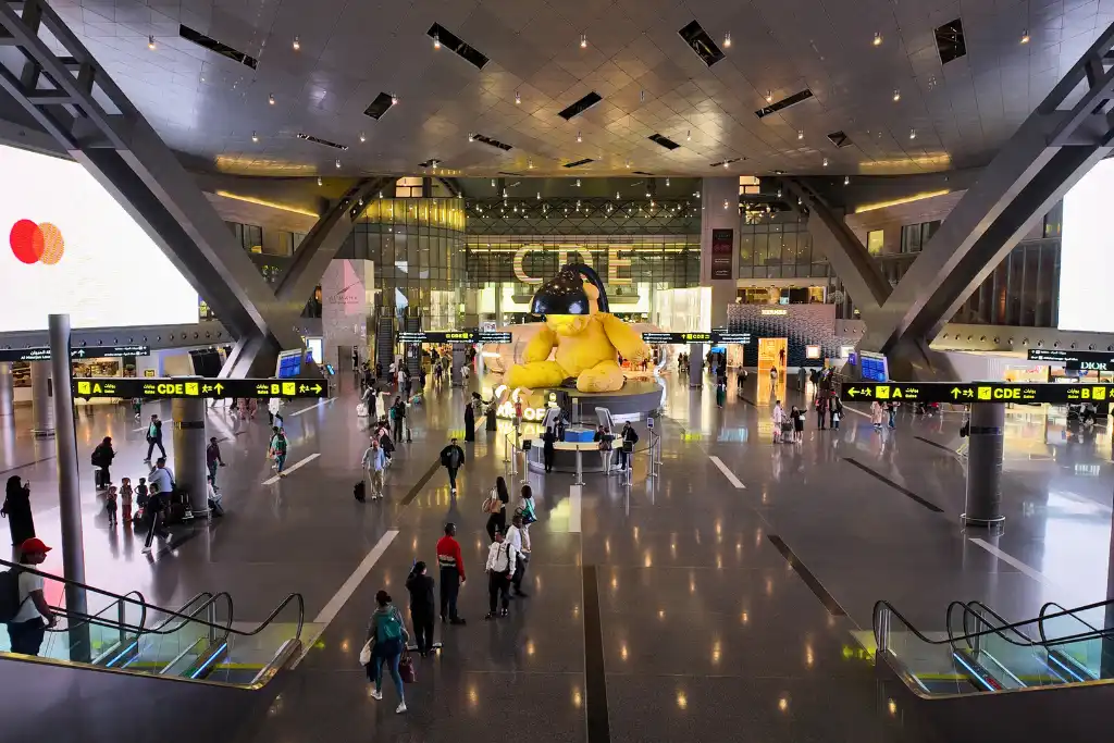 Departures hall Doha Airport Qatar