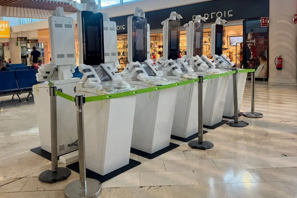 EES self servie kiosks at Tallinn Airport Estonia