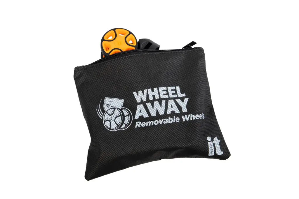pouch with removable wheels in from the it luggage suitcase