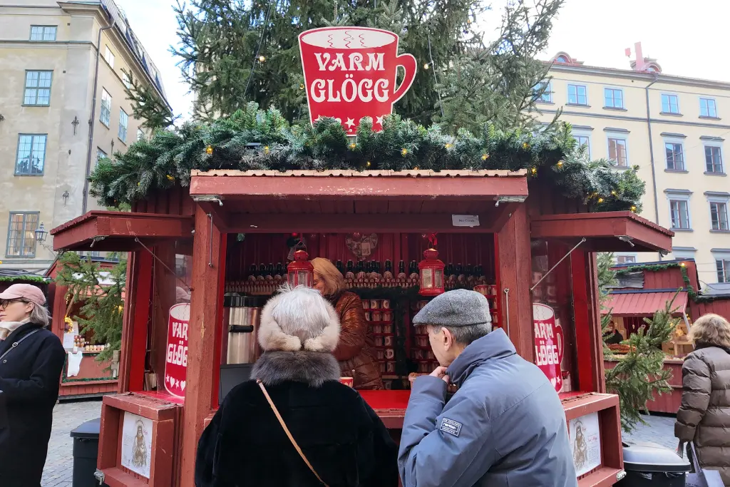 Glogg stand at Stockholm Christmas Market