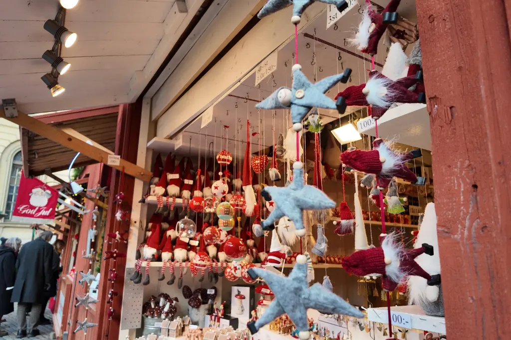 Decorations at Stortorget Julmarknad Stockholm Christmas Market
