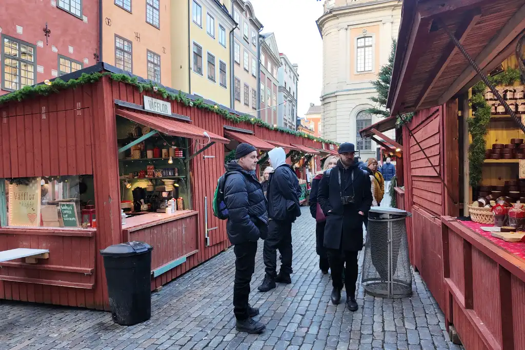 Stalls at Stockholm Christmas Market