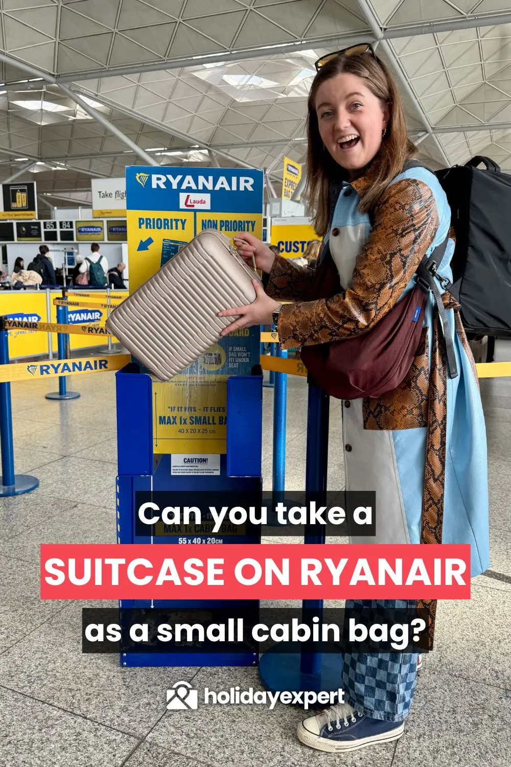 Can you take a suitcase on Ryanair as a small cabin bag?