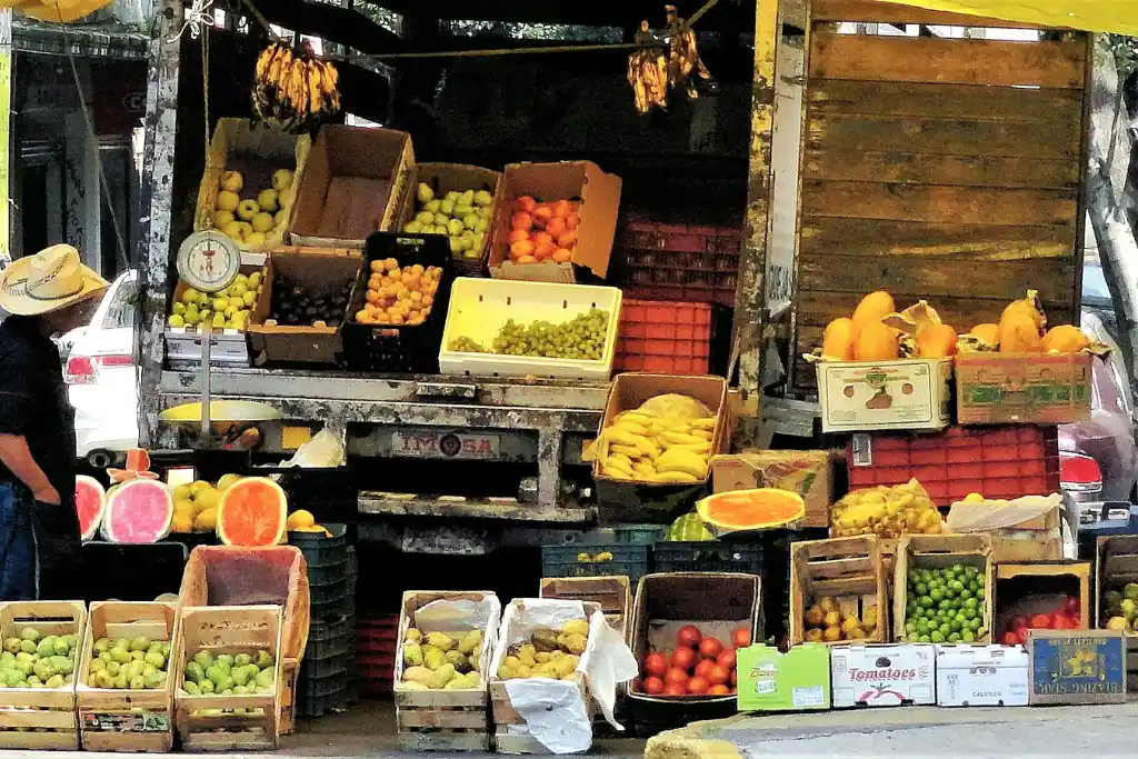 Fruit stall at a market in CDMX