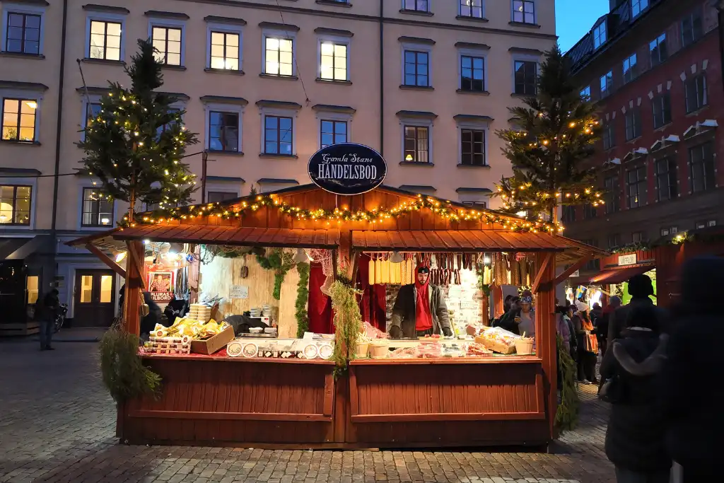 Candle shop at Stockholm Christmas Market