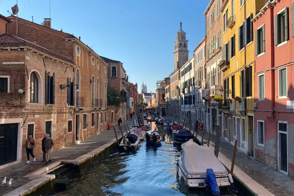 Venice canal in the sunshine
