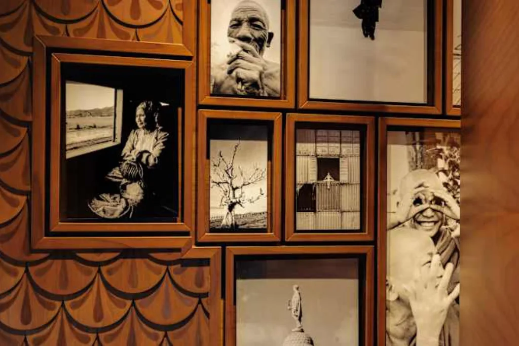 Marquetry detail in the L'Observatoire suite on the Orient Express