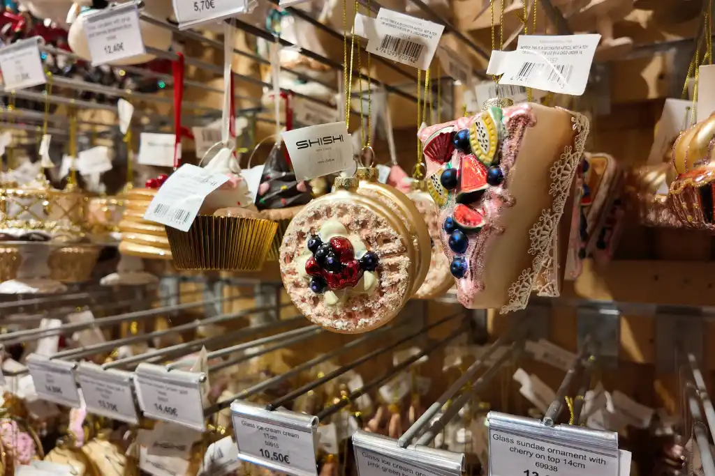 Christmas decoration stall at Tallinn Christmas Market
