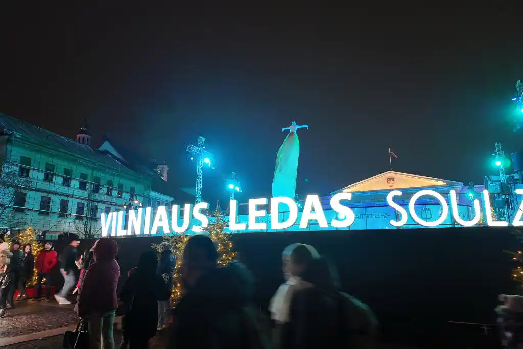 Nighttime at Vilnius Christmas Market
