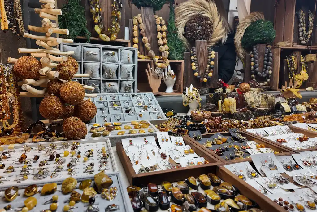 Amber stall Riga Christmas Market