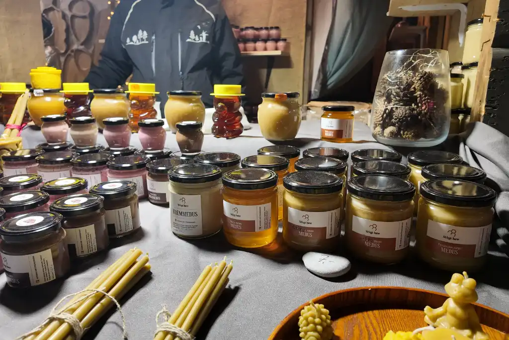 Honey stall at Riga Christmas Market
