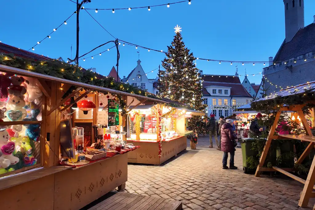 Christmas stalls at Tallinn Christmas Market
