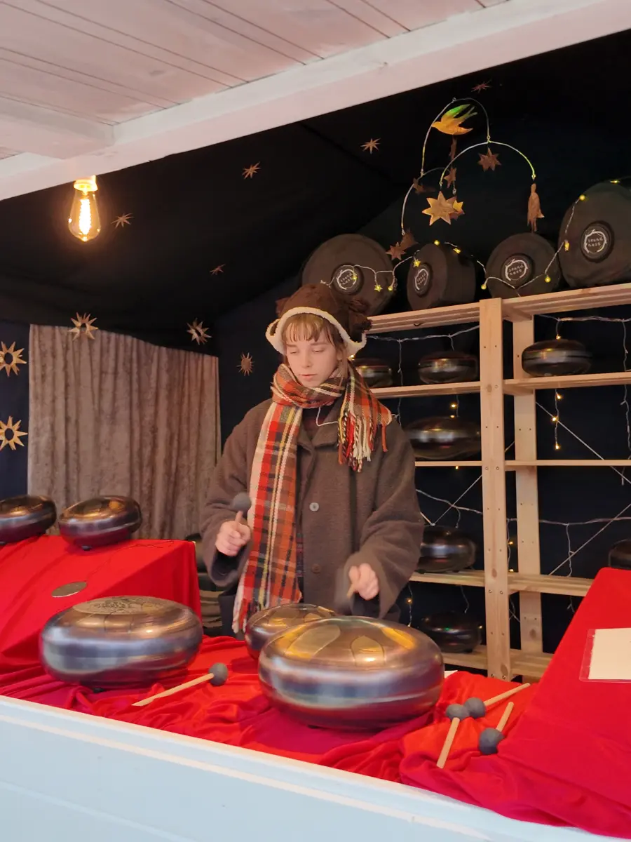 Steel drum stall Vilnius Christmas Market