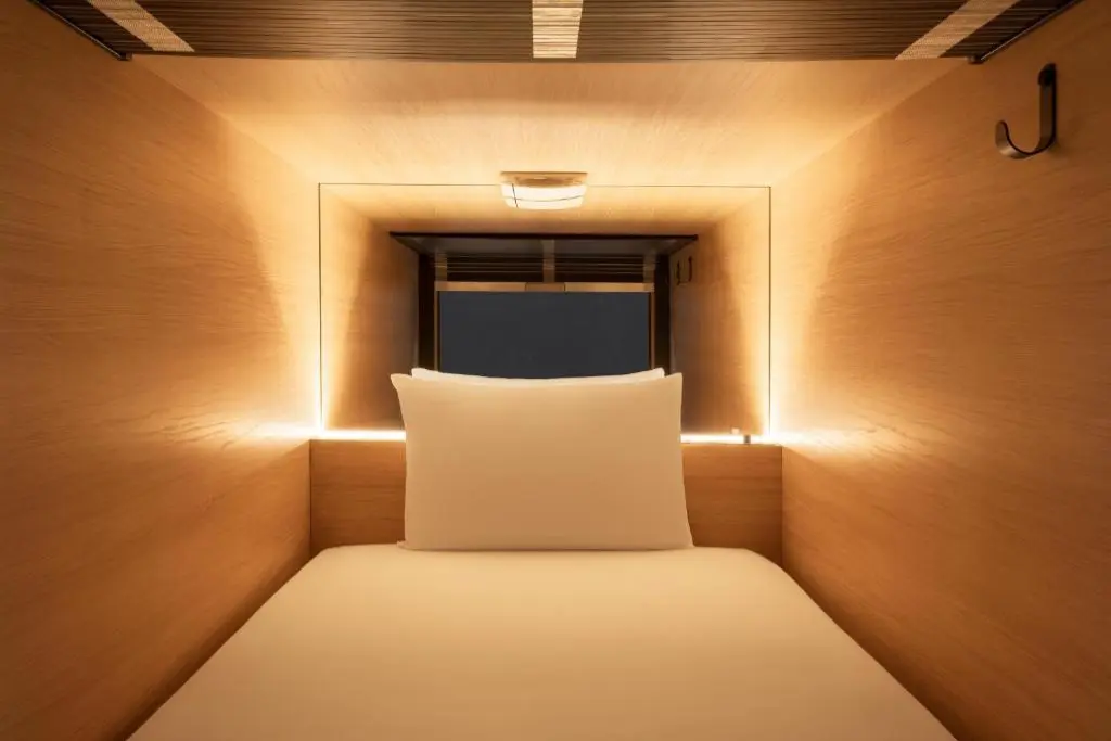 Sleep capsule at Zedwell Capsule Hotel Piccadilly Circus