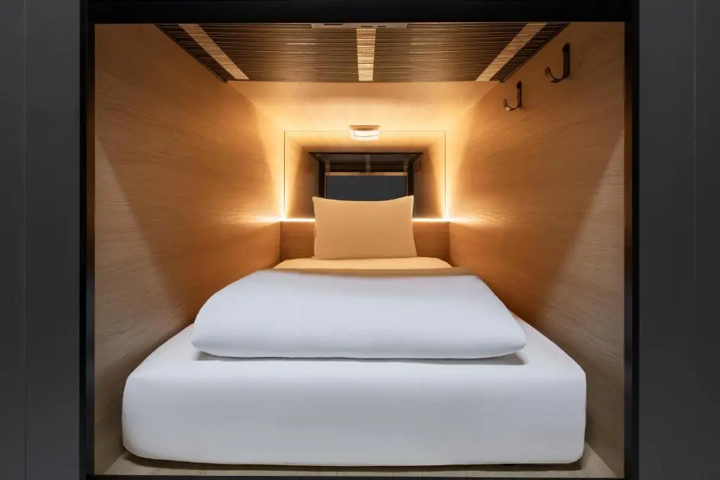 Cocoon capsule at Zedwell Capsule Hotel Piccadilly Circus