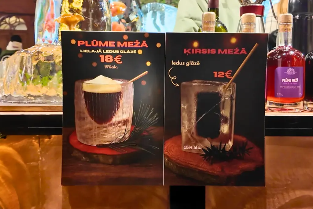 Shot in an ice cube Riga Christmas Market