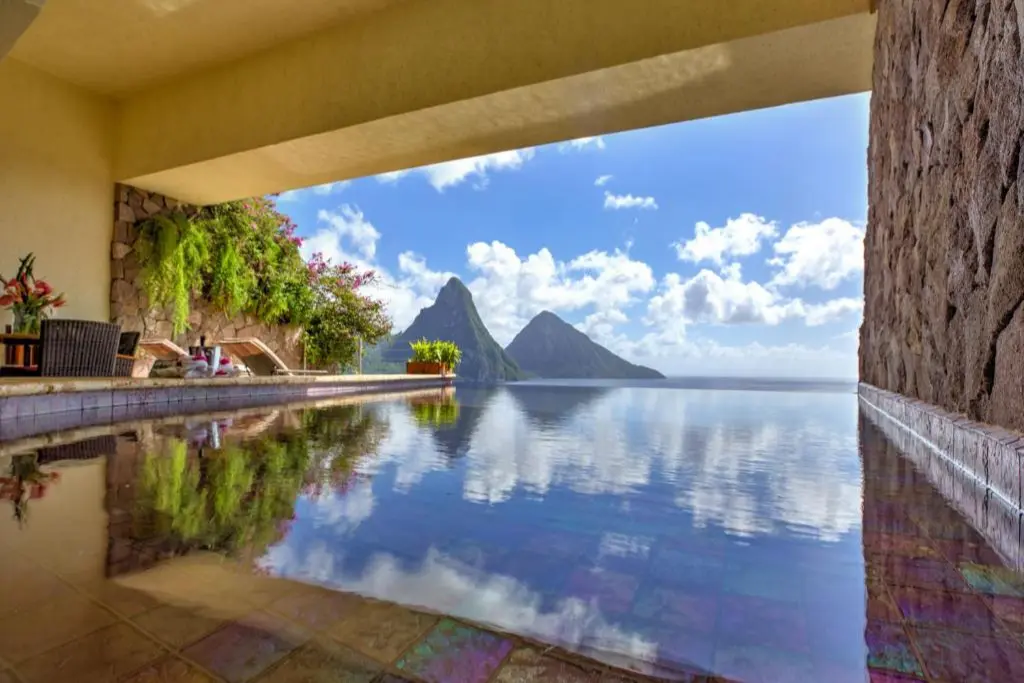 View from star sanctuary room at Jade Mountain St Lucia Caribbean Viral Vacay