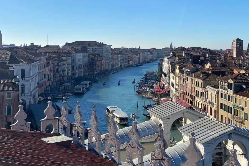 water taxi vaporetto on the grand canal