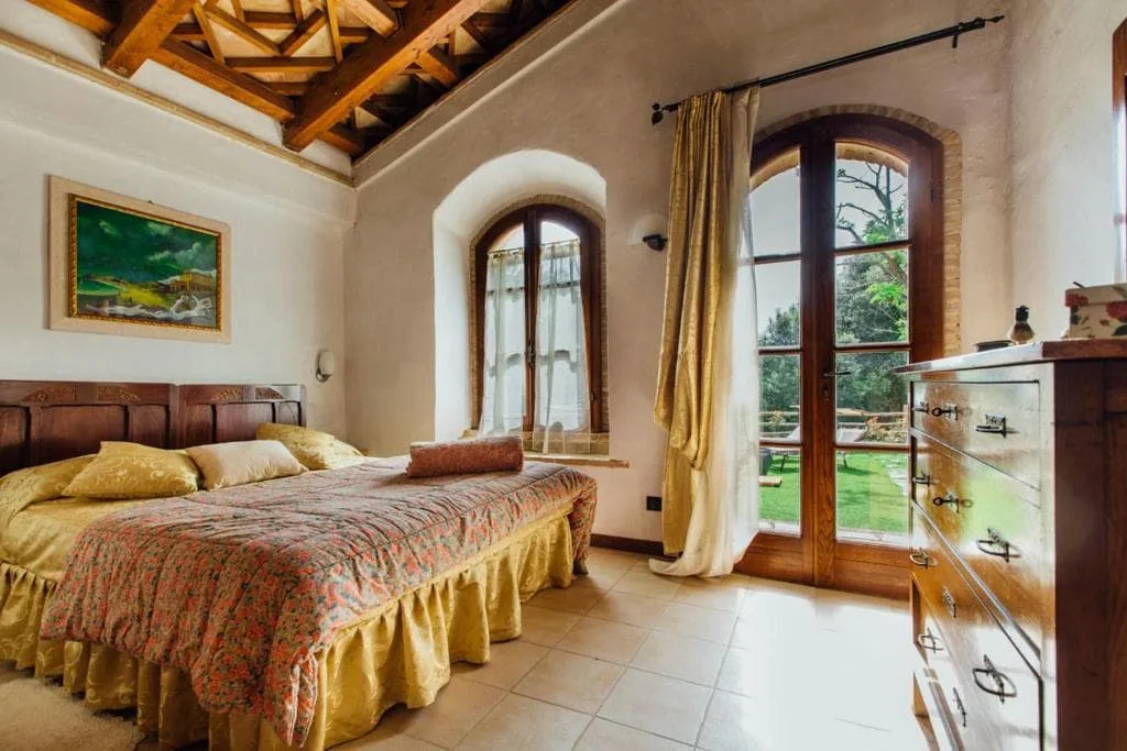 Bedroom at Agriturismo Casa Conti di Sotto Tuscany Italy