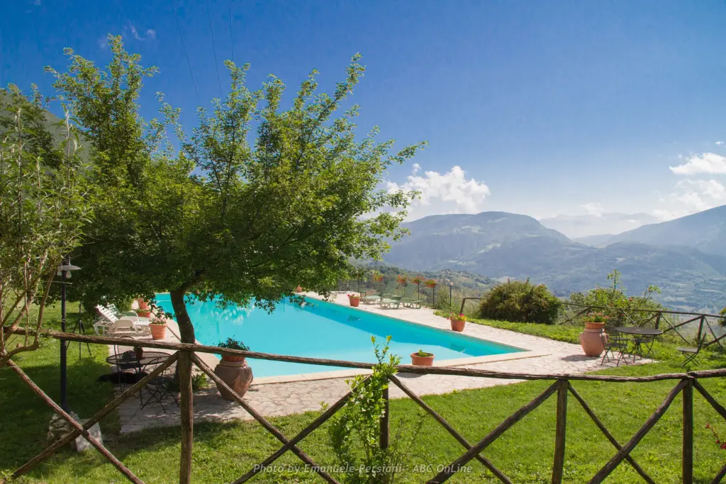 Swimming pool at agriturismo santa serena umbria