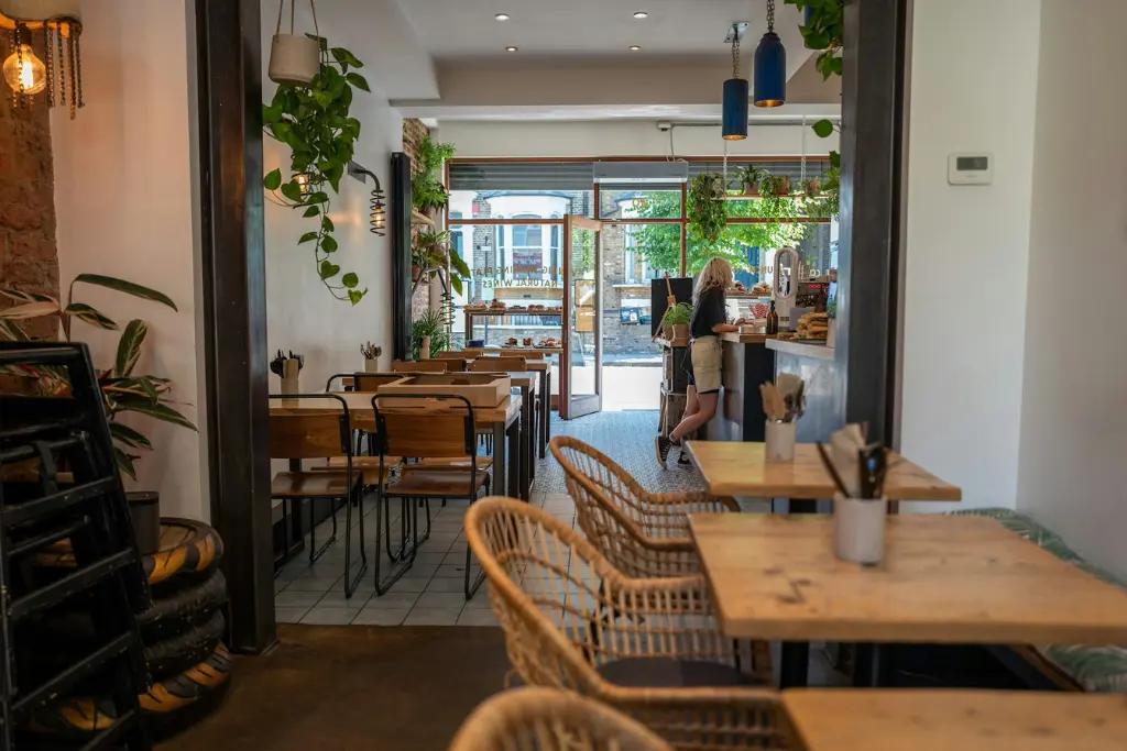 A London coffee shop interior