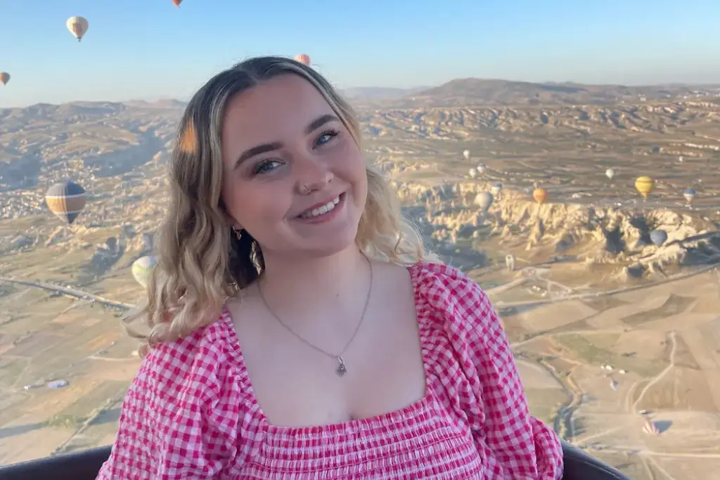 Anna in Cappadoccia landscape