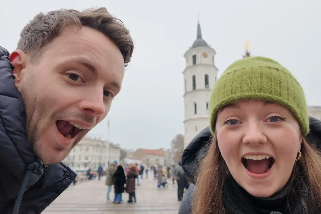 Chelsea and James in Tallinn Estonia