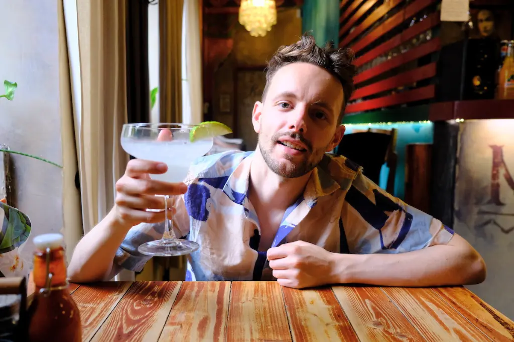 James with a marg