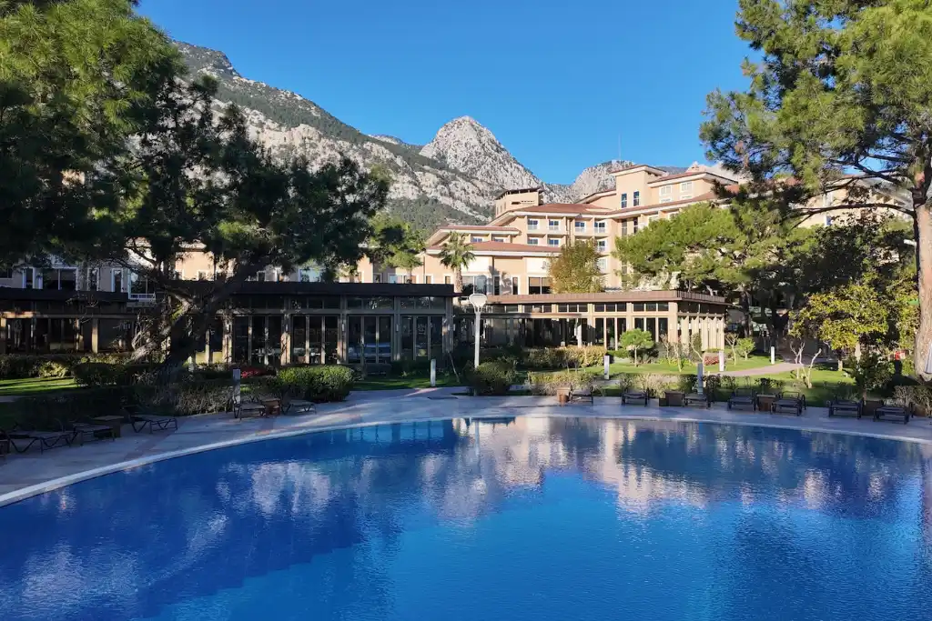 Outdoor pool at AKKA Antedon Antalya hotel 5 star winter sun