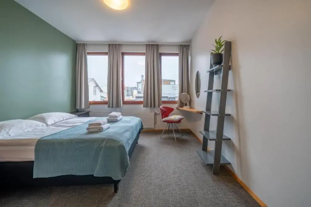 double room at Loft - HI Eco Hostel Reykjavik Iceland