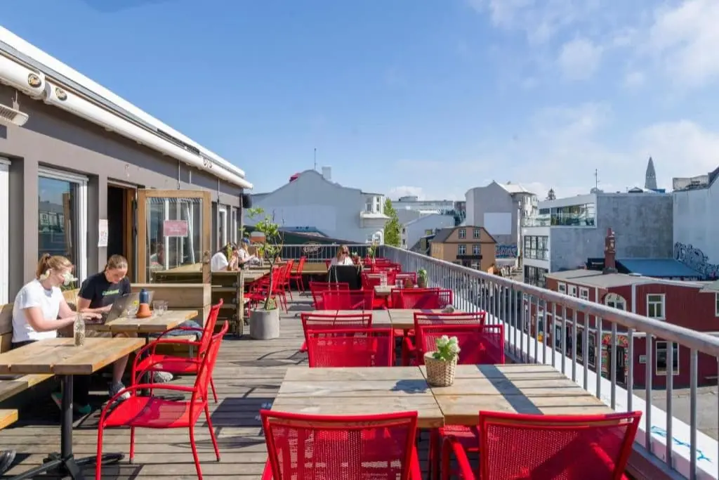 rooftop at Loft - HI Eco Hostel Reykjavik Iceland