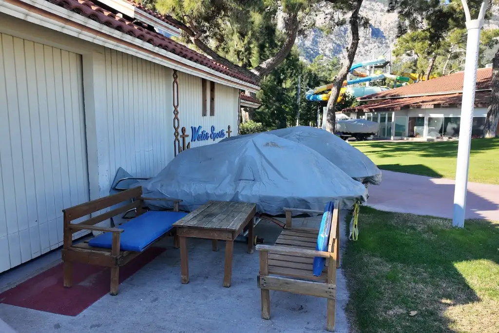Akka Antedon Hotel Antalya Turkey water sports centre closed for winter