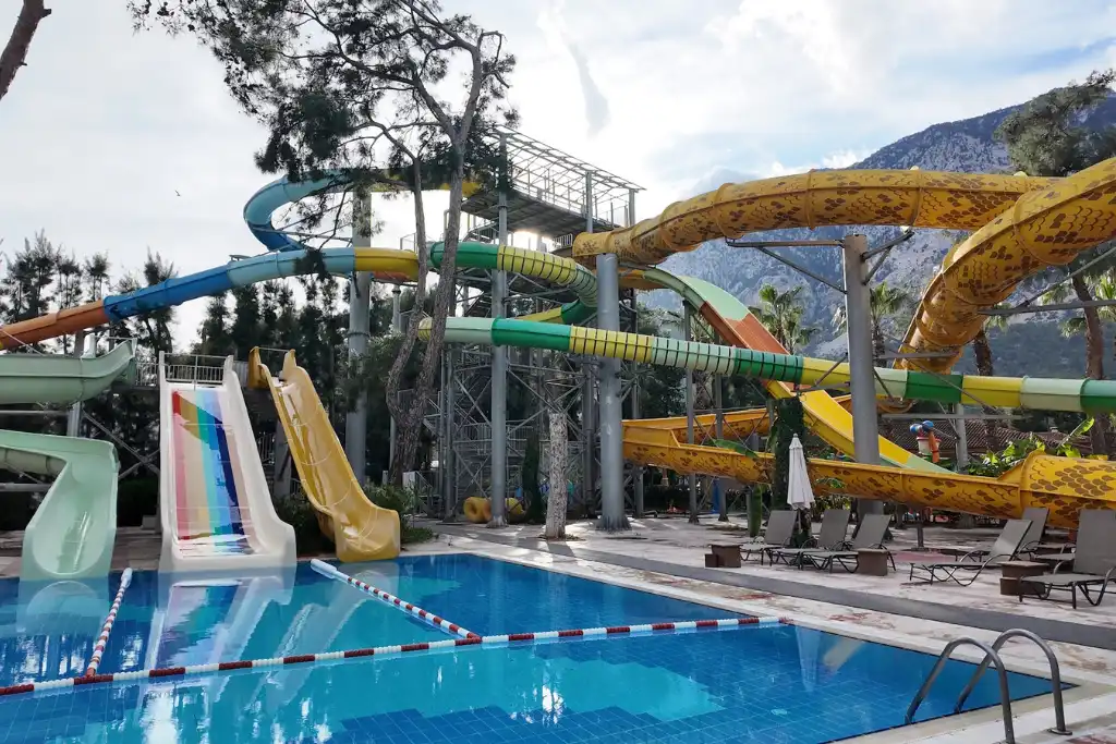 Aquapark at Akka Antedon Antalya Turkey Hotel