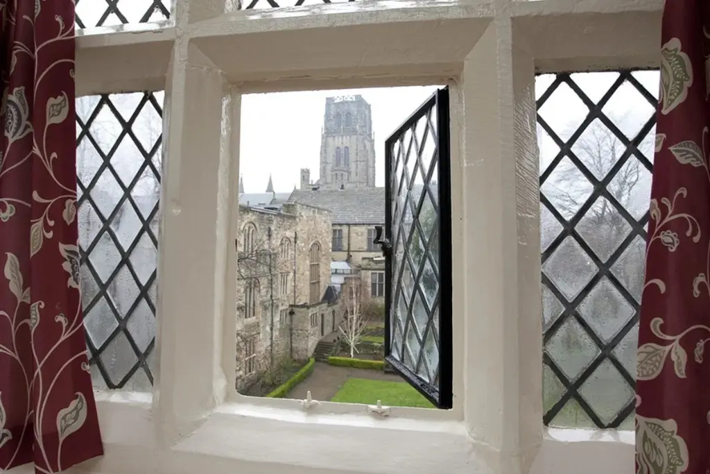 Durham Castle view through window