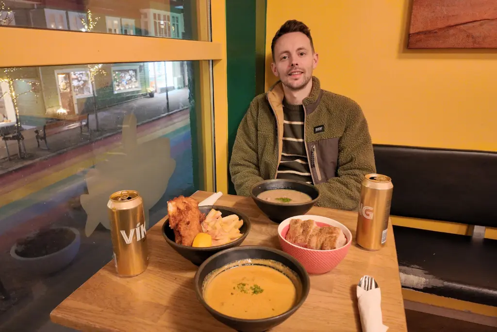 Eating at 101 Reykjavik Street Food with James