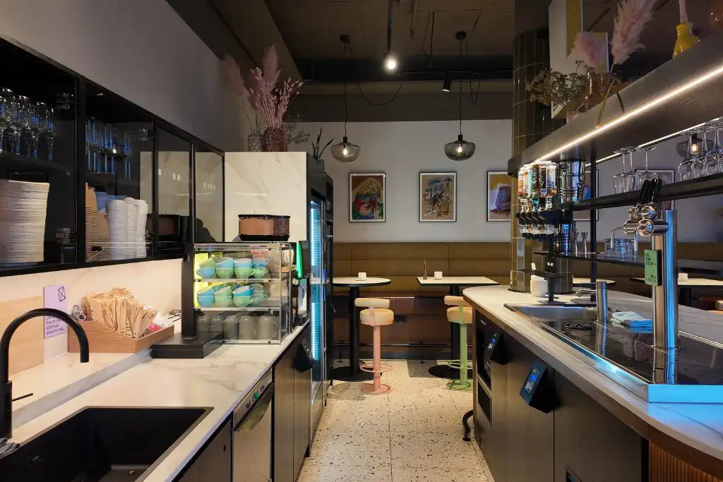 Kitchen at CityHub Reykjavik Iceland