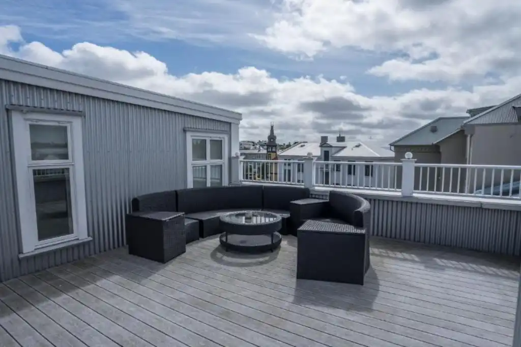 Kvosin Downtown Hotel Reykjavik Iceland roof terrace