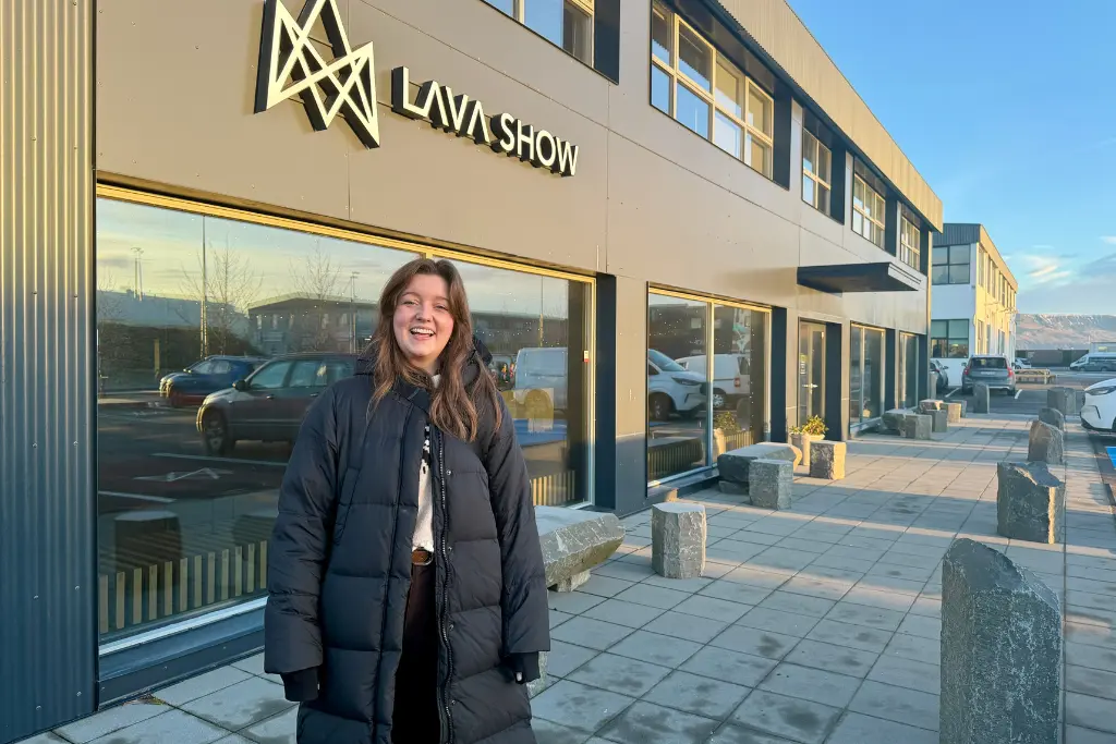 Chelsea outside lava show Reykjavik Iceland