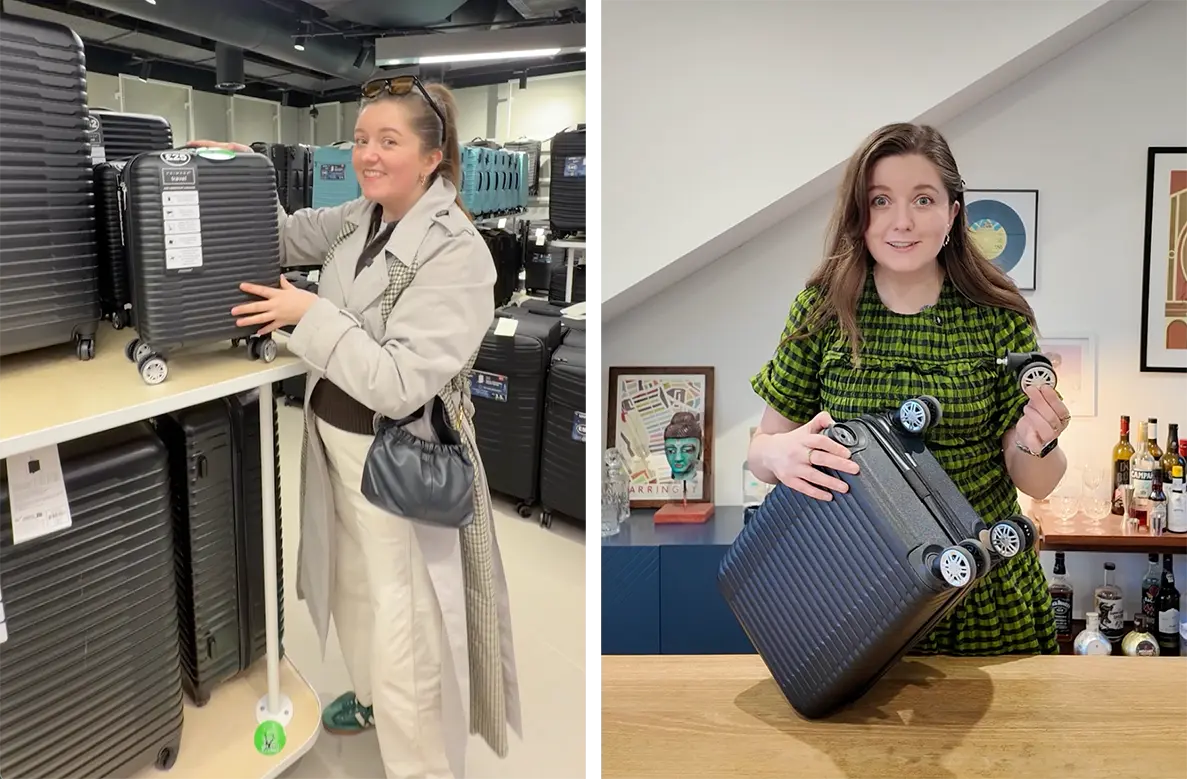 Primark Suitcase for ryanair with chelsea buying and removing the wheels