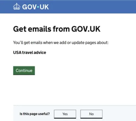 FDCO page screen shot USA