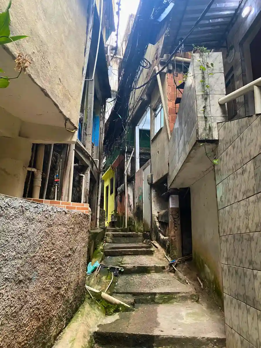 Alleyway in Rocinha favela, Rio de Janeiro