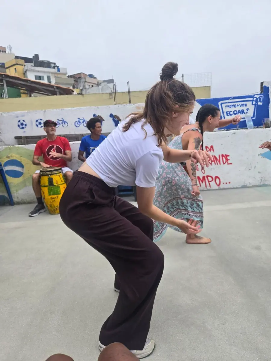 Dancing capoeira in Rocinha favela