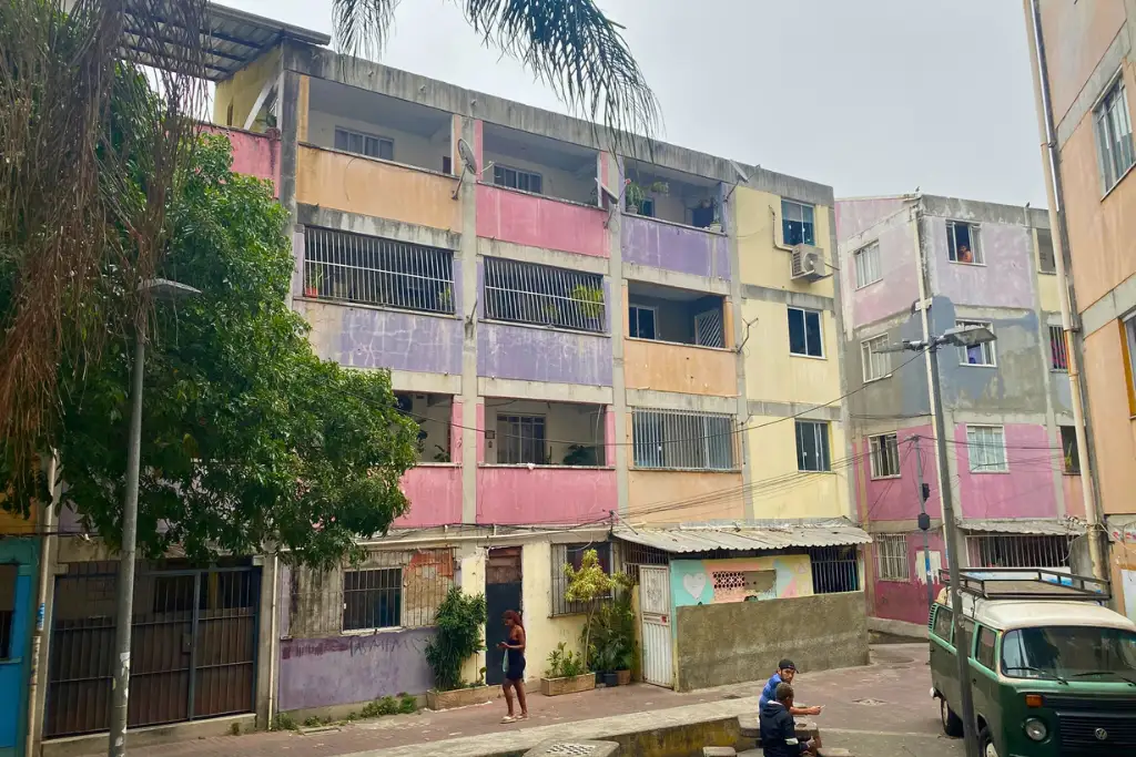 Building in Rocinha favela, Rio de Janeiro