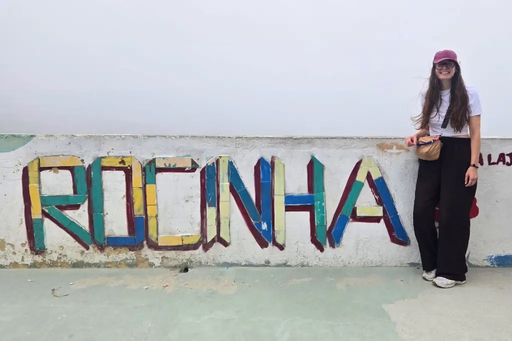 Katie in Rocinha favela Rio de Janeiro