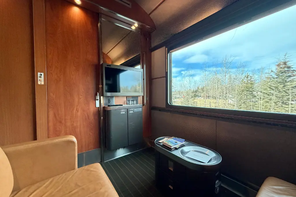 View from Prestige class cabin on The Canadian