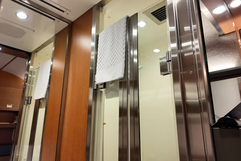 Ensuite shower in Prestige Class on The Canadian