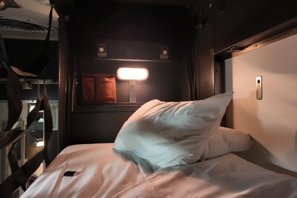 Bed detail on the Canadian Sleeper Plus
