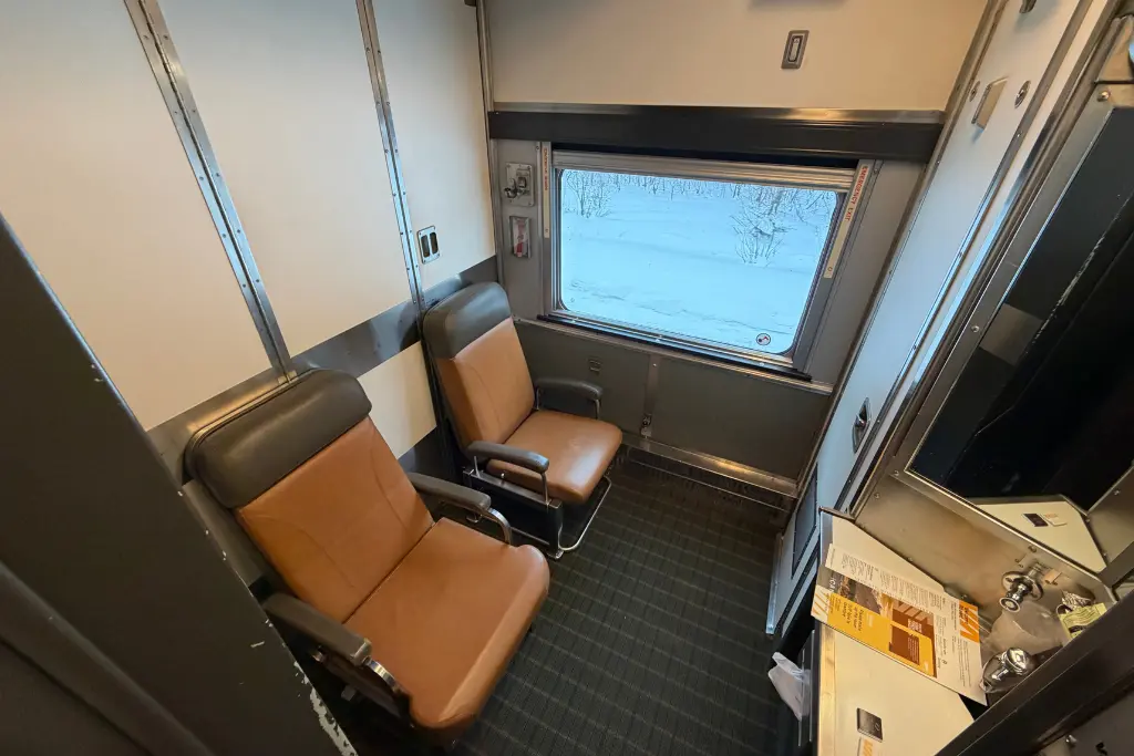 Seats in the cabin on The Canadian - Sleeper Plus